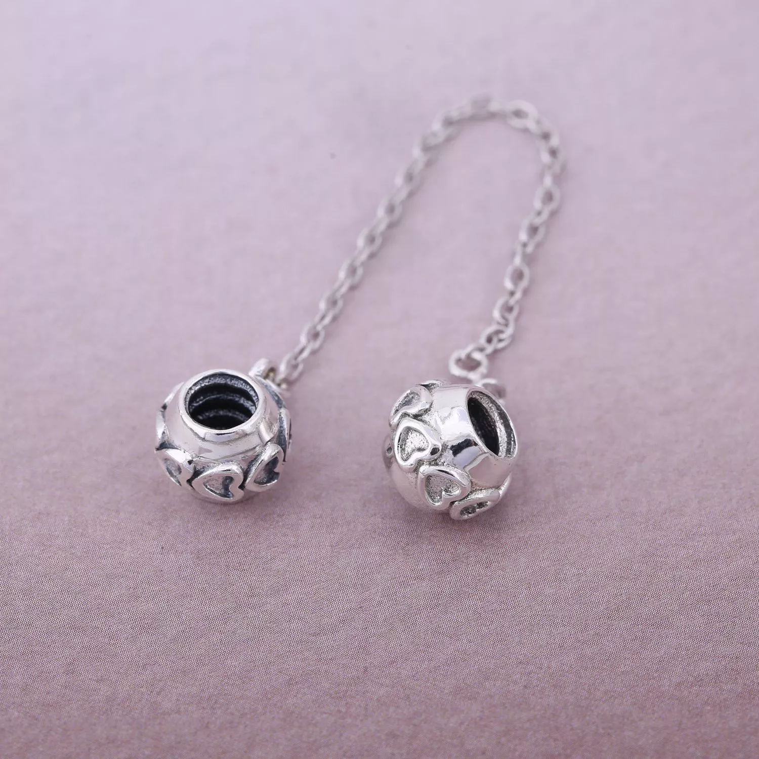 Hearts Corrente de segurança PANDORA de prata - 791088