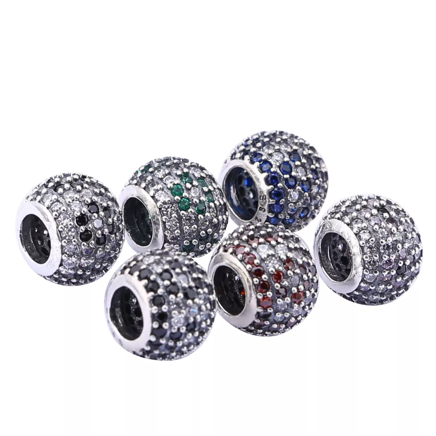 Charm PANDORA de Prata Pavê Flor de Cerejeira Preta - 791170NCK