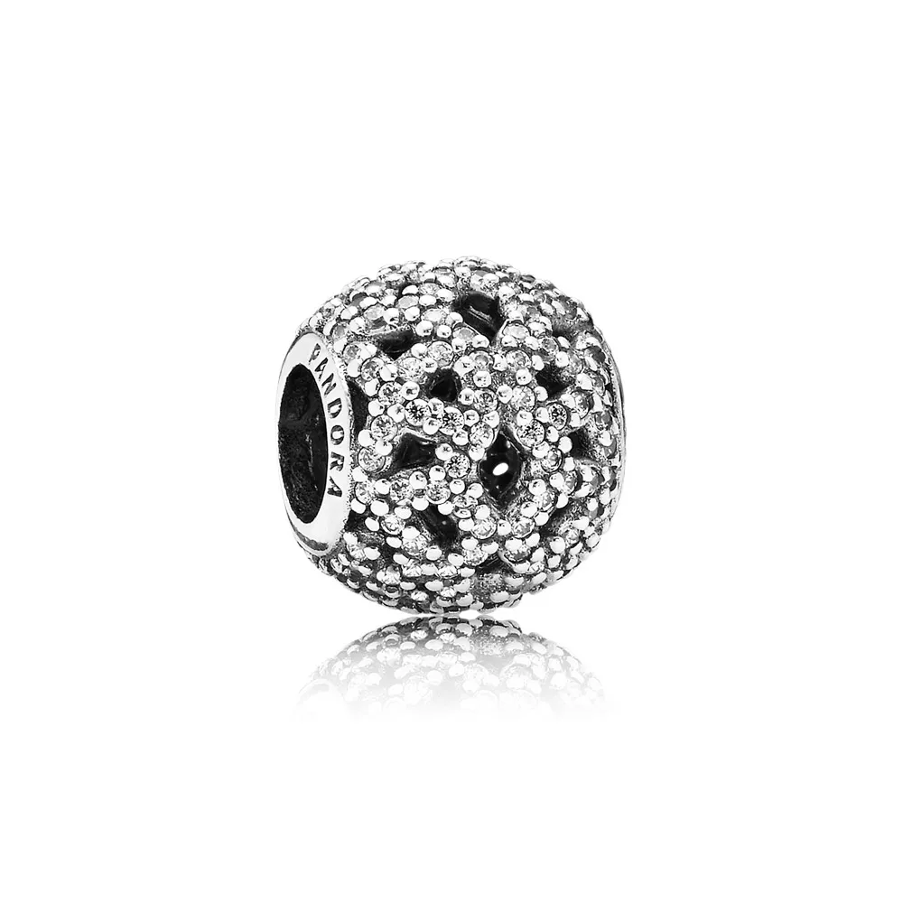 Charm PANDORA de Prata Pavê Laço de Renda - 791284CZ