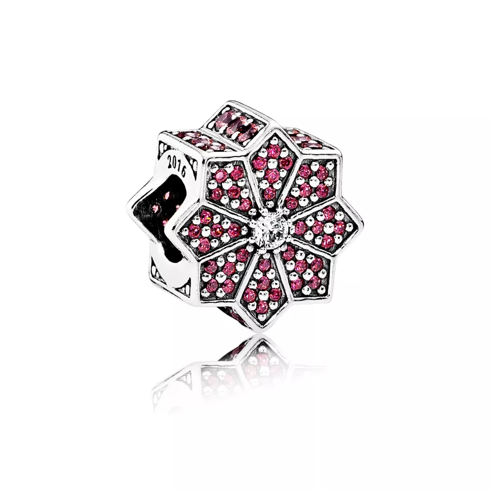 Limited Edition Poinsettia Charm PANDORA - 791989CZR - Contas