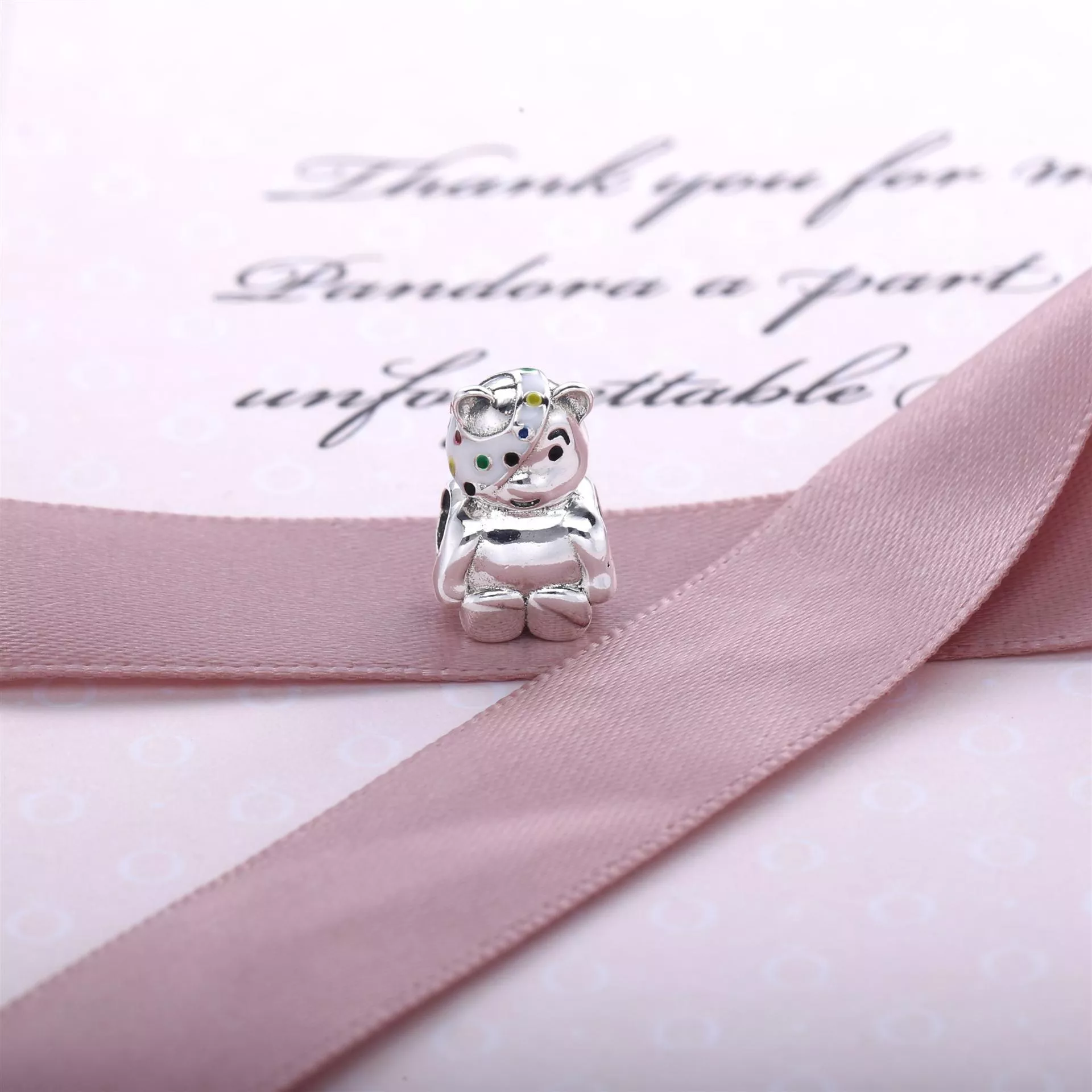 Charm Pandora de prata Edição Limitada Pudsey Bear