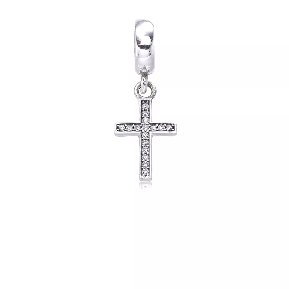 Pingente Pandora de prata Cruz