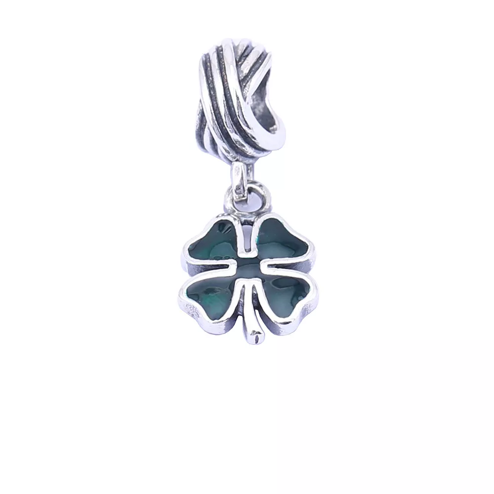 Pingente Pandora de prata Trevo