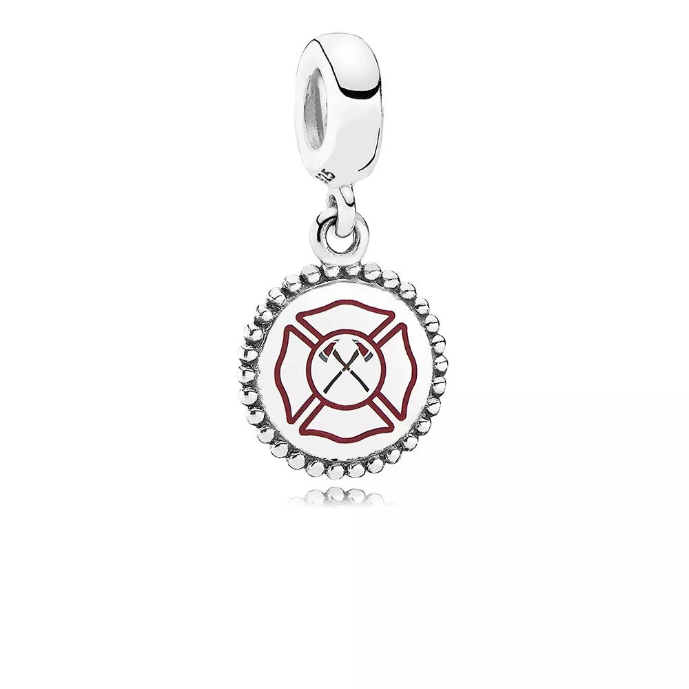 Pingente Pandora de prata Bombeiro