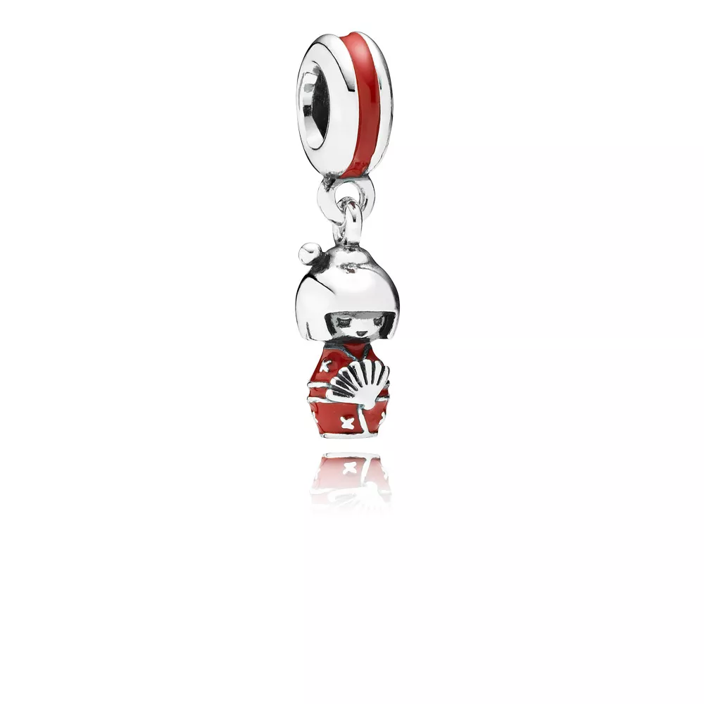 Charm com Pendente PANDORA Boneca Japonesa - 791368EN09