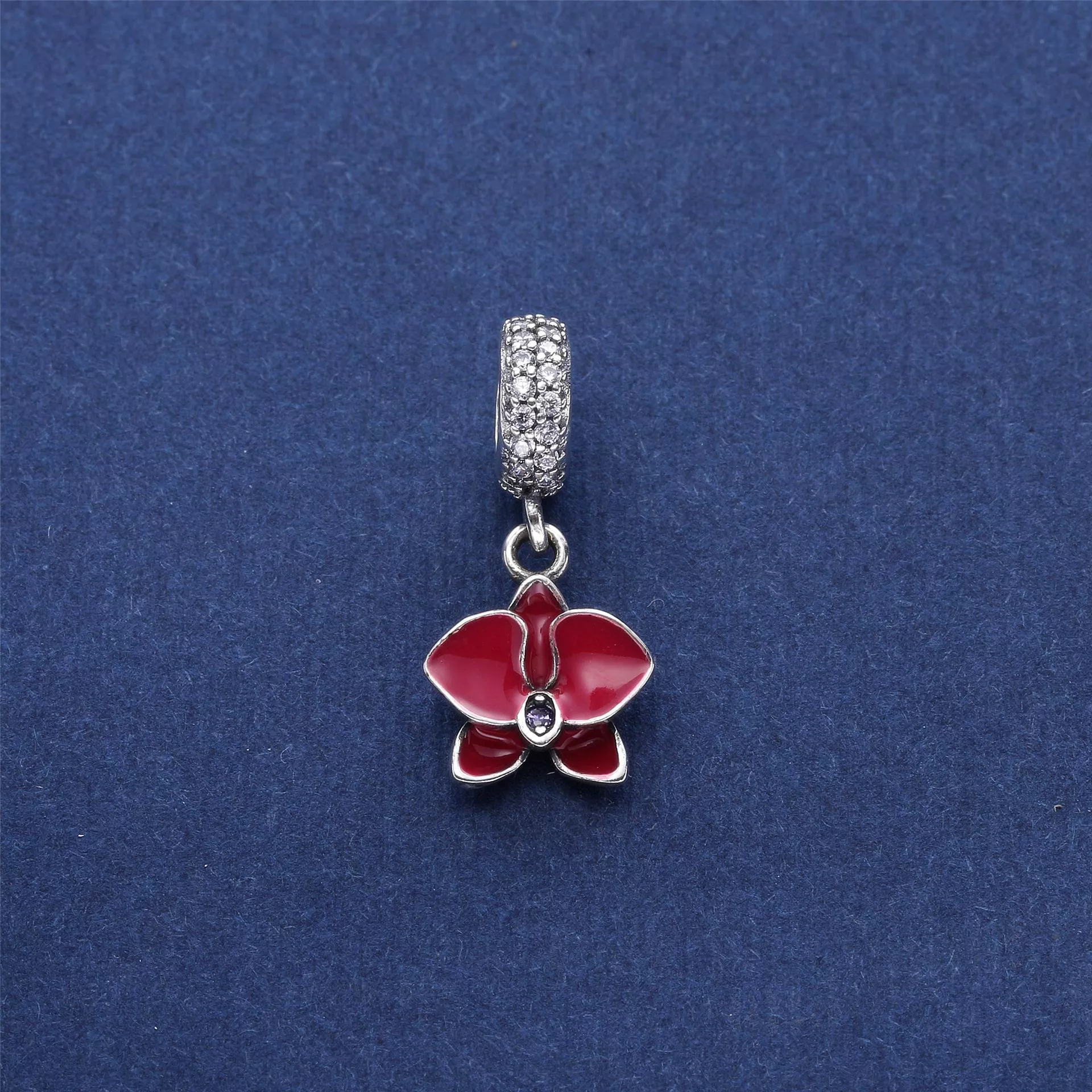 Pingente PANDORA Brilhante Orquídea Branca - Flor da Pureza do Amor