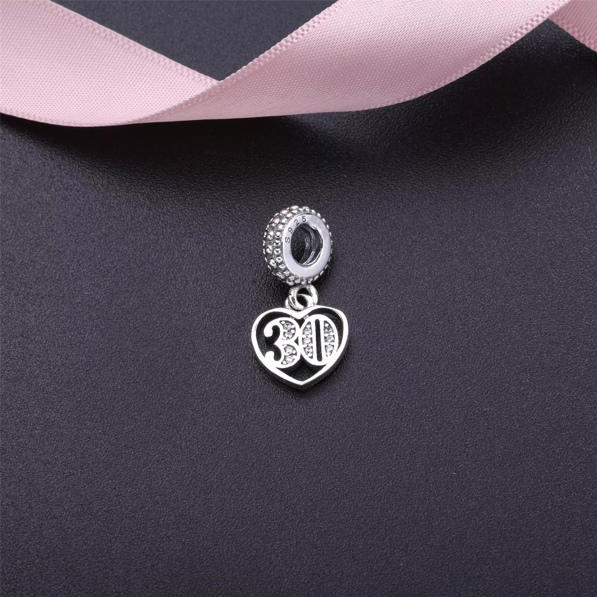 Charm PANDORA de Prata Aniversário Casamento de 30 Anos - 791287CZ