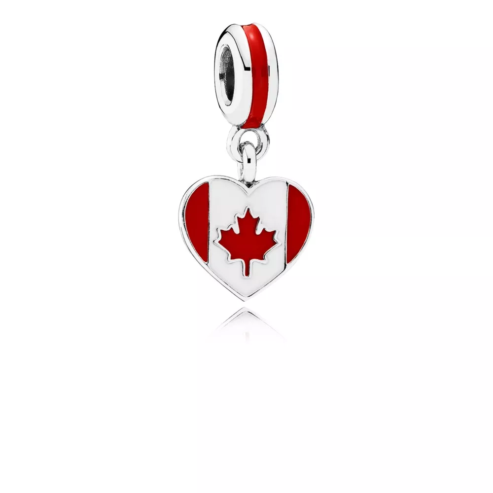 pingente pandora coração canadense