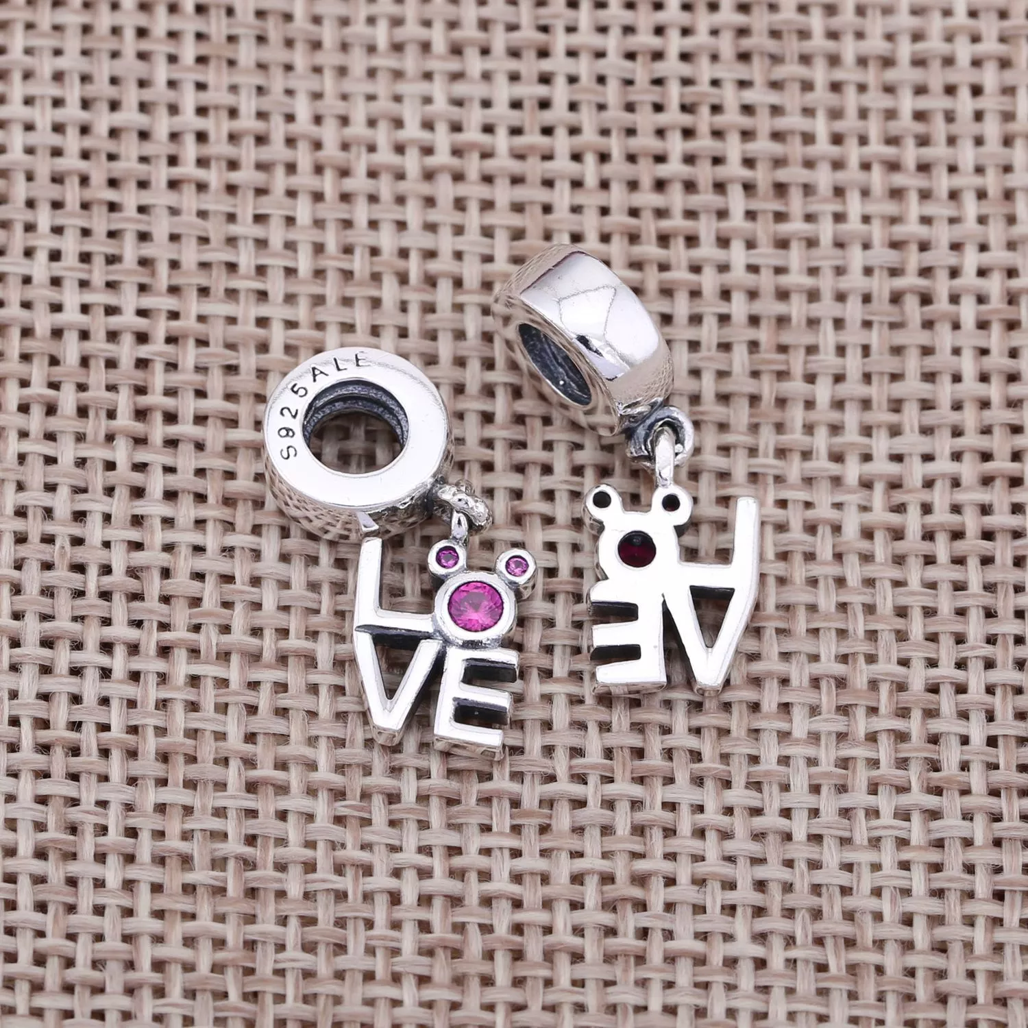 Pingente Pandora de prata Disney, Amo o mickey