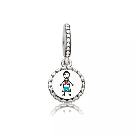 Pingente Pandora de prata Dad Stick Figure