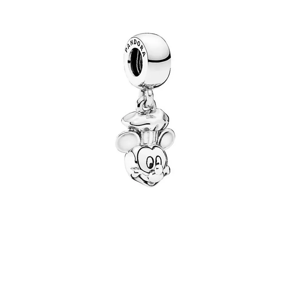 pingente pandora de prata disney chef mickey mouse