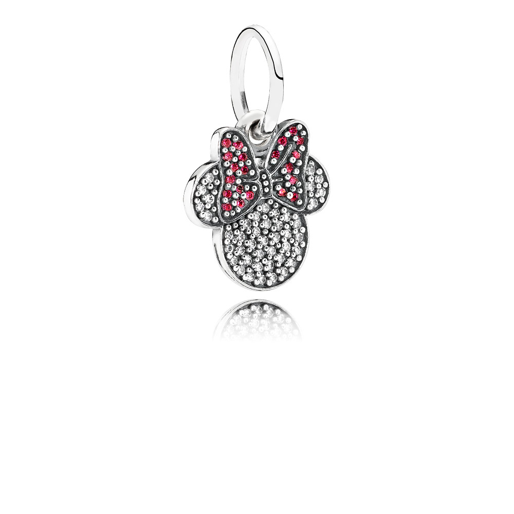 pingente pandora de prata disney espumante minnie icon