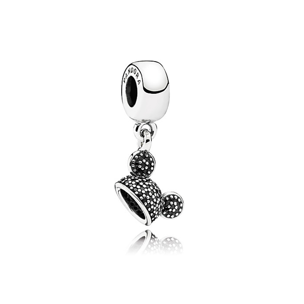 pingente pandora de prata disney mickey mouse chapéu de orelha de mickey