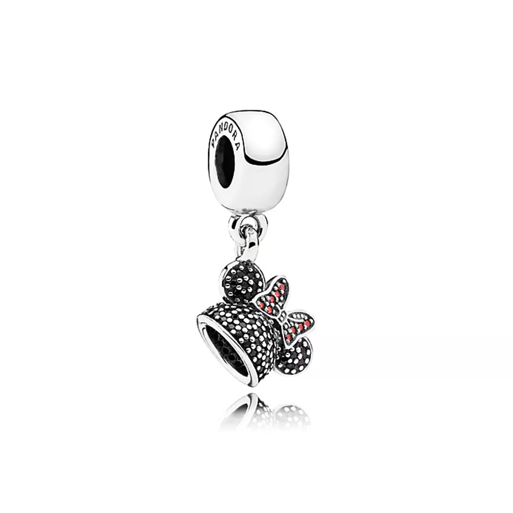 pingente pandora de prata disney minnie mouse minnie espumante ear hat