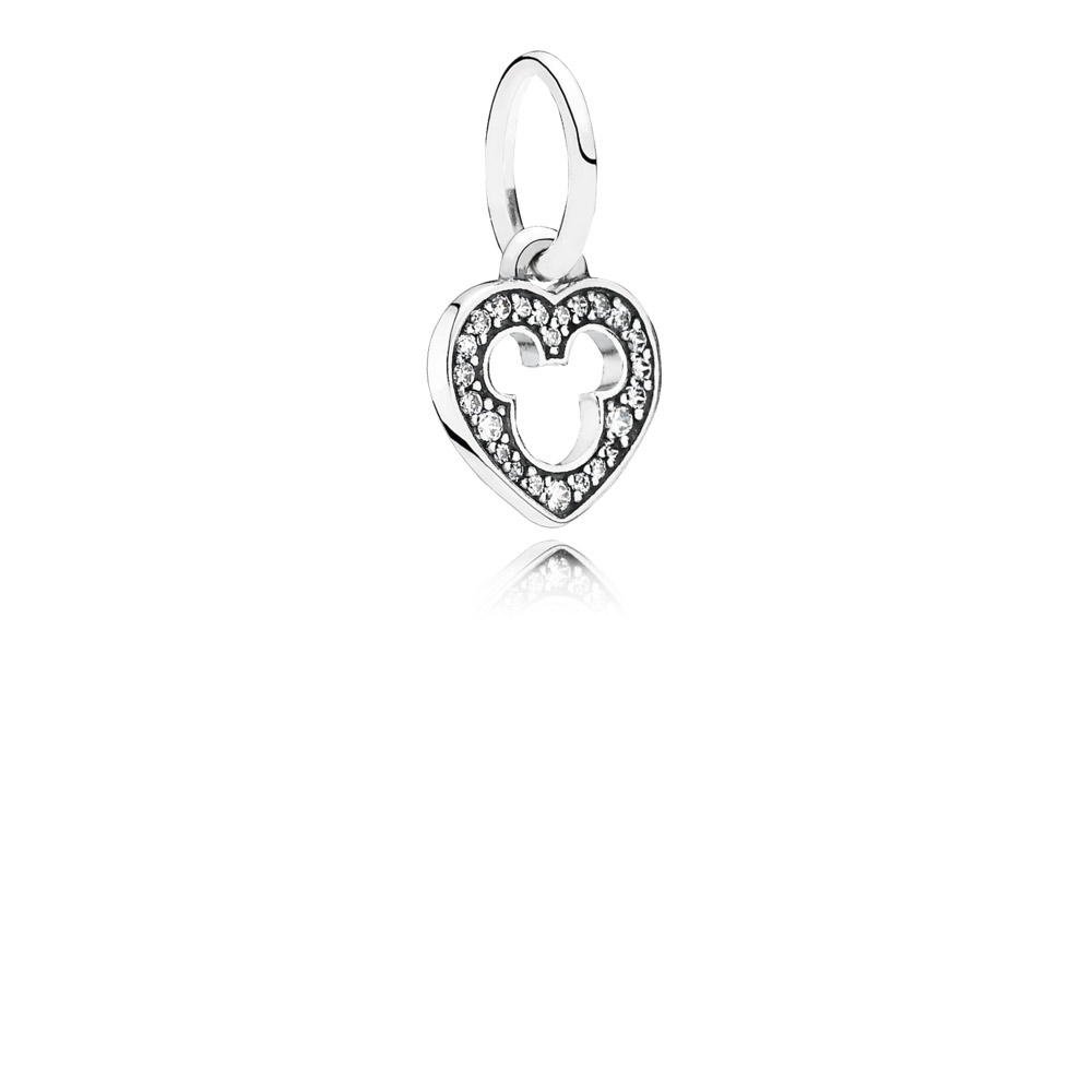 pingente pandora de prata disney silhueta de mickey