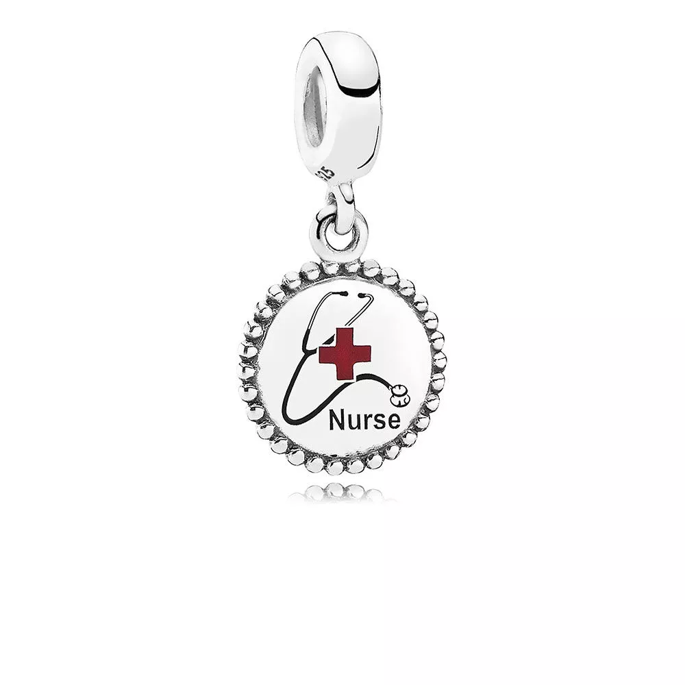 Pingente Pandora de prata Enfermeira