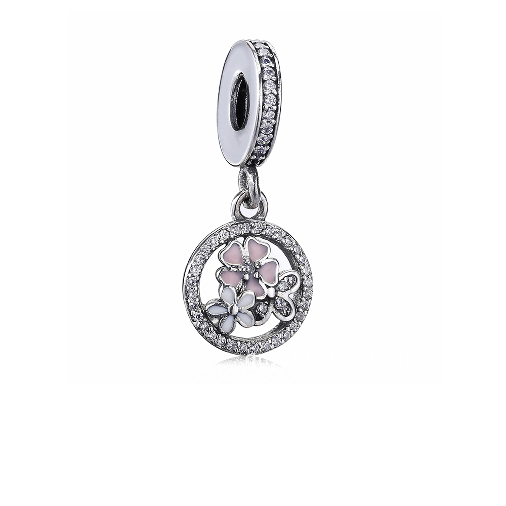 pingente pandora de prata flores poéticas