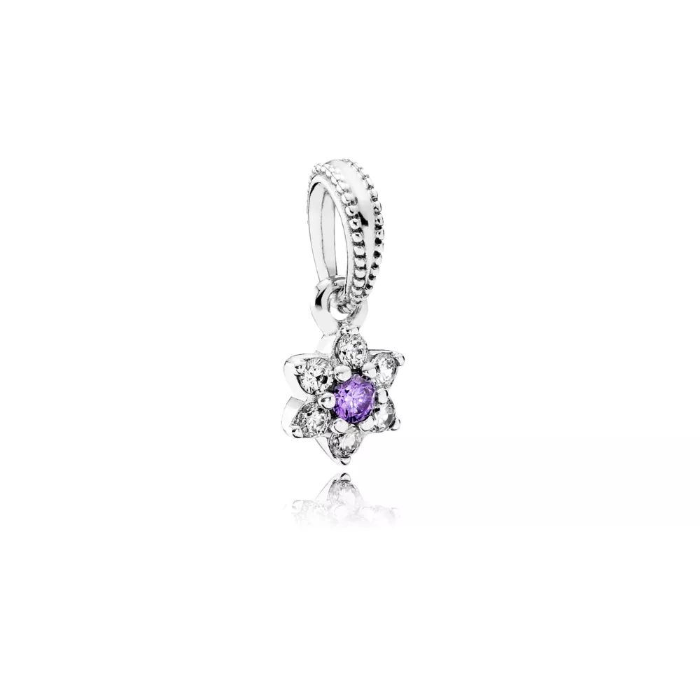 pingente pandora forgetmenot flor da recordação 791833acz