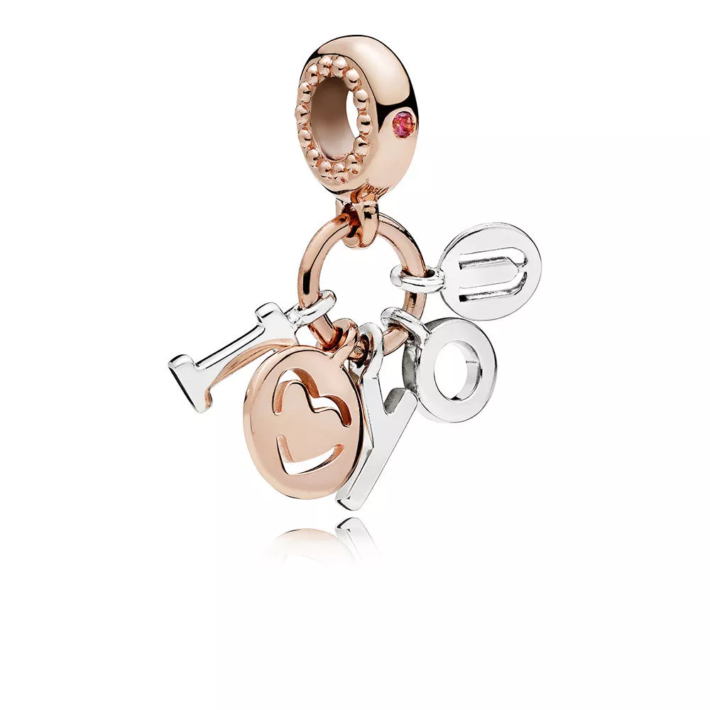 Pingente PANDORA Rosetm "Eu Te Amo"