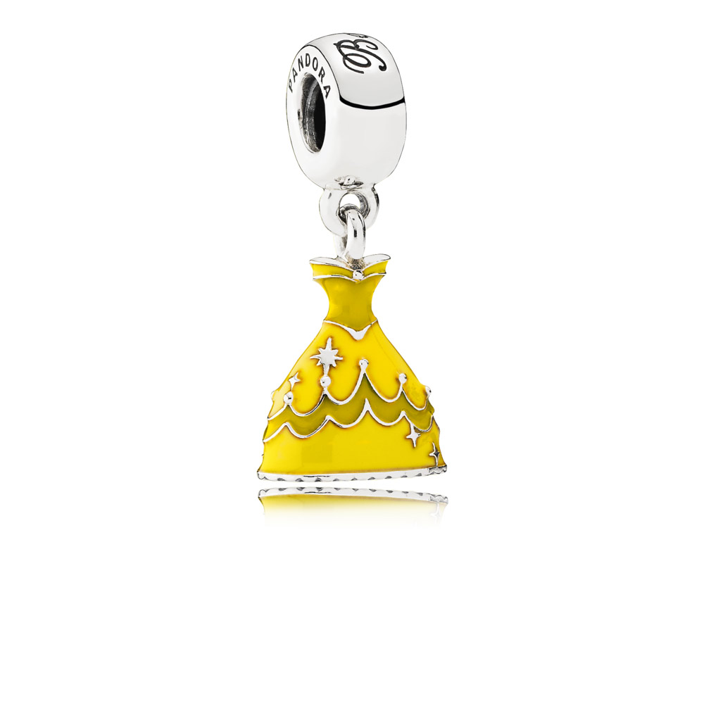pingente pandora vestido bela 791576enmx