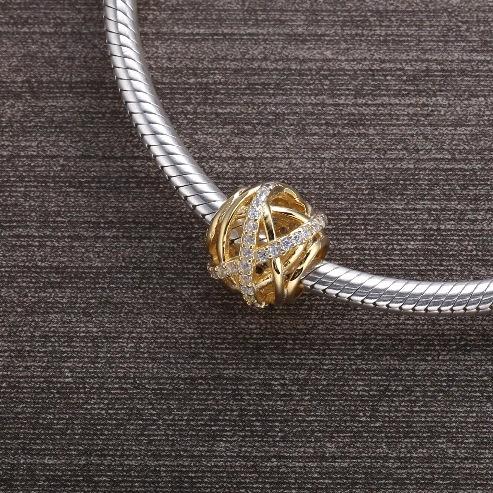 Charm berloques PANDORA de Ouro Brilho da Galaxia