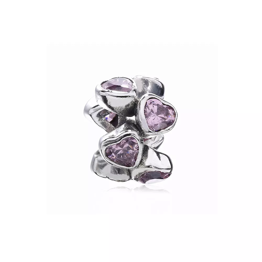 Separador Pandora de prata Espaço em meus corações