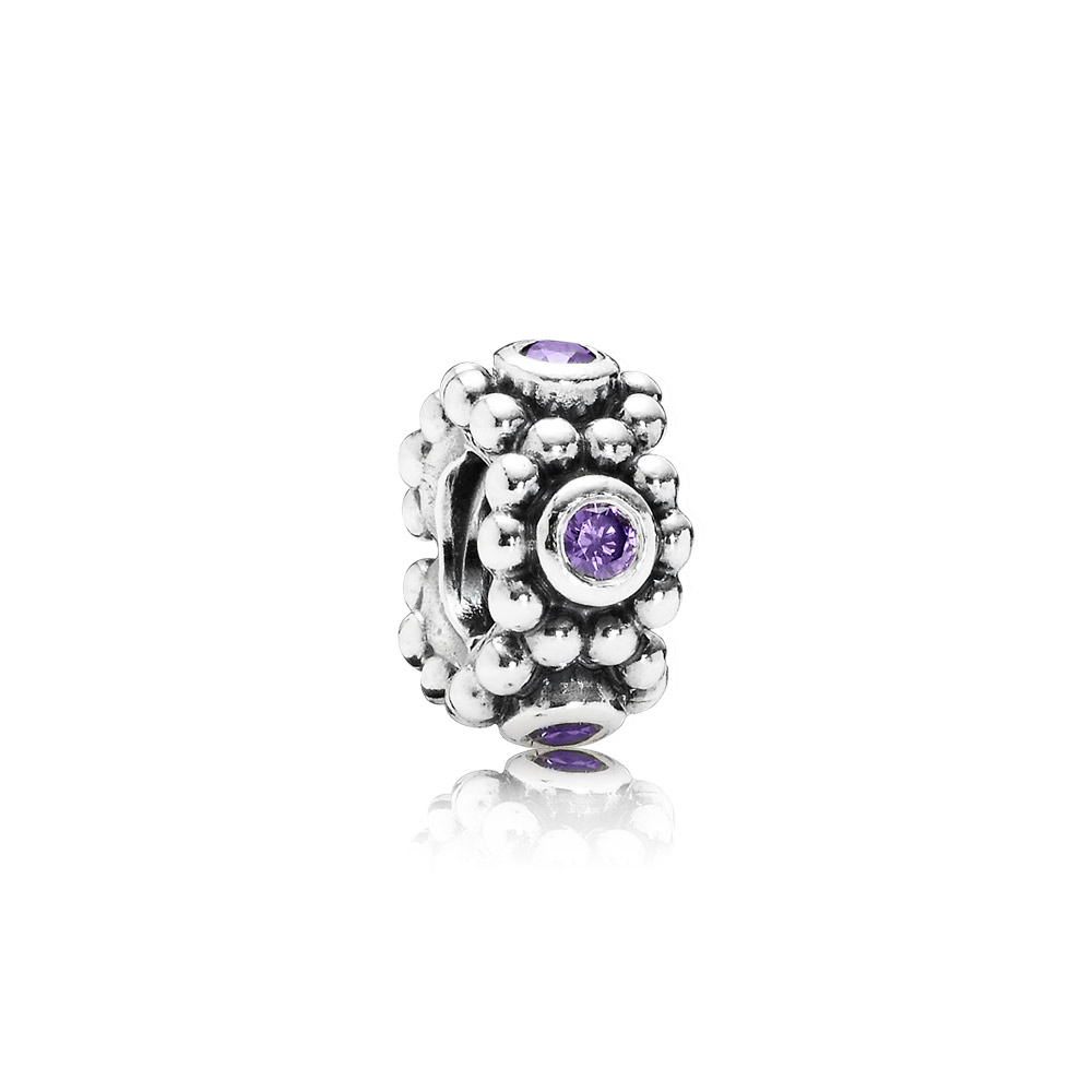 separador pandora de prata sua majestade roxo 791122acz