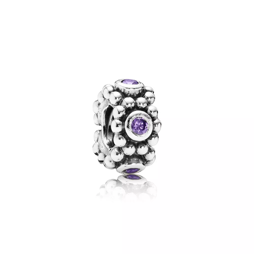 Separador PANDORA de Prata Sua Majestade Roxo - 791122ACZ
