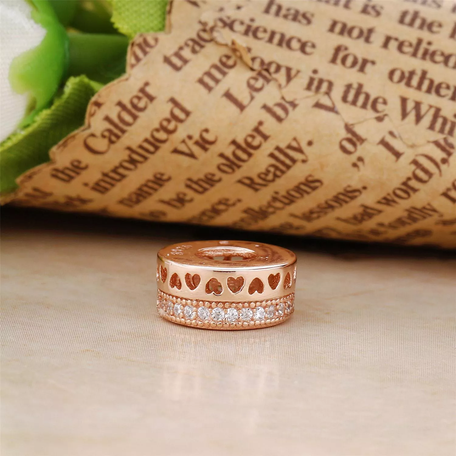 Separador ROSETM PANDORA Signature - Corações e Pavê - 787415CZ