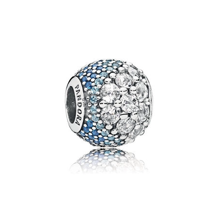 (imagem para) Charm PANDORA Pavê Exuberante Azul - 797032NABMX