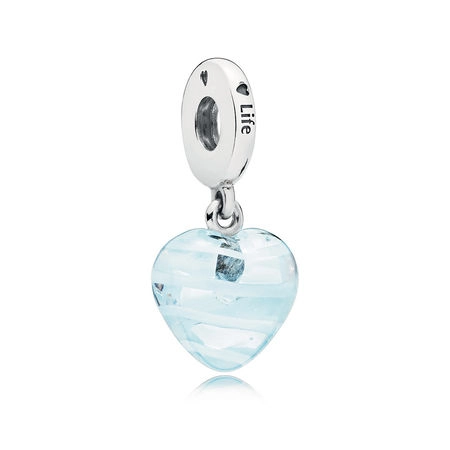 (imagem para) Pingente PANDORA Murano Coração Azul - 797142