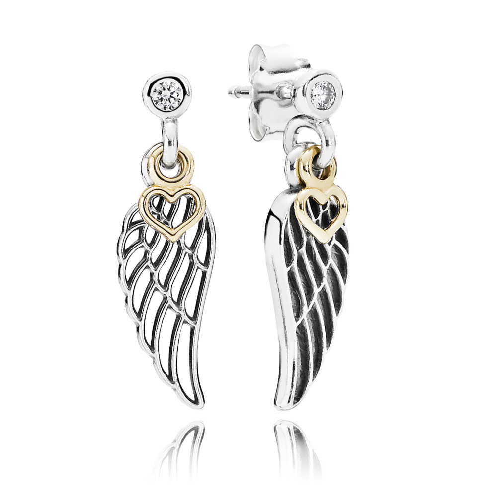 brinco asa de anjo pandora