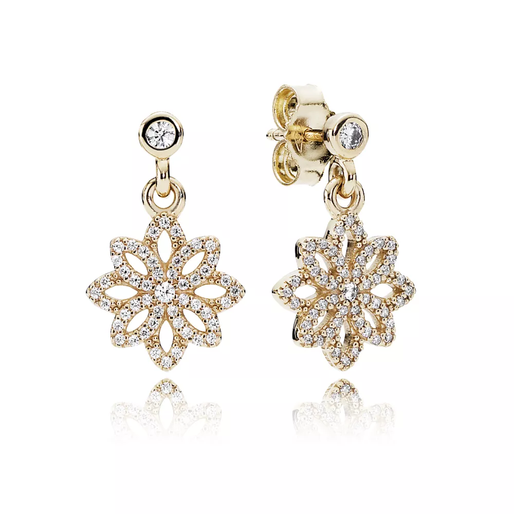 Brinco PANDORA de Ouro Luz de Flor