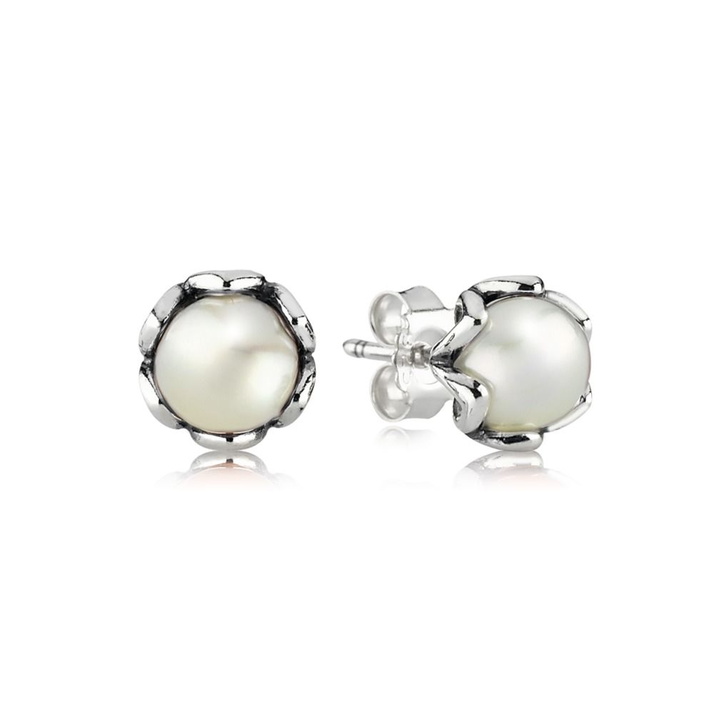 brinco de perola e zirconia pandora