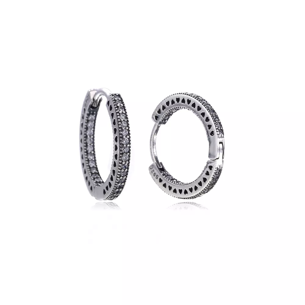 brinco de prata pandora