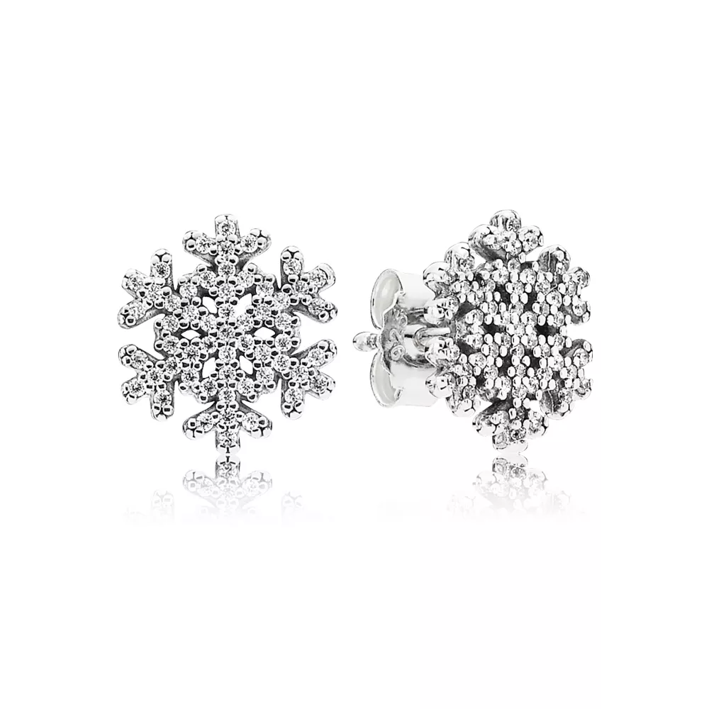 brinco floco de neve pandora