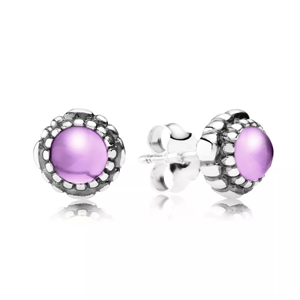 brinco pandora de prata ametista fevereiro 290543am