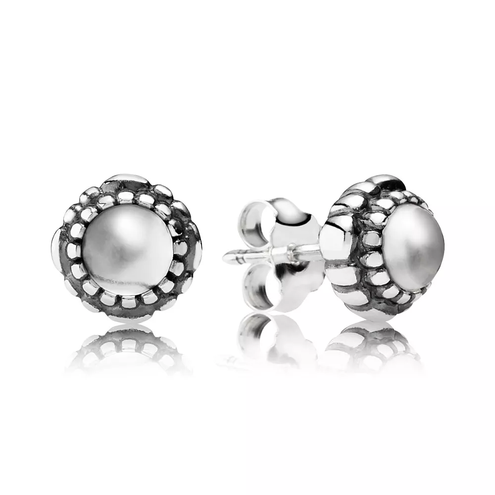 brinco pandora de prata cristal de rocha abril 290543bk