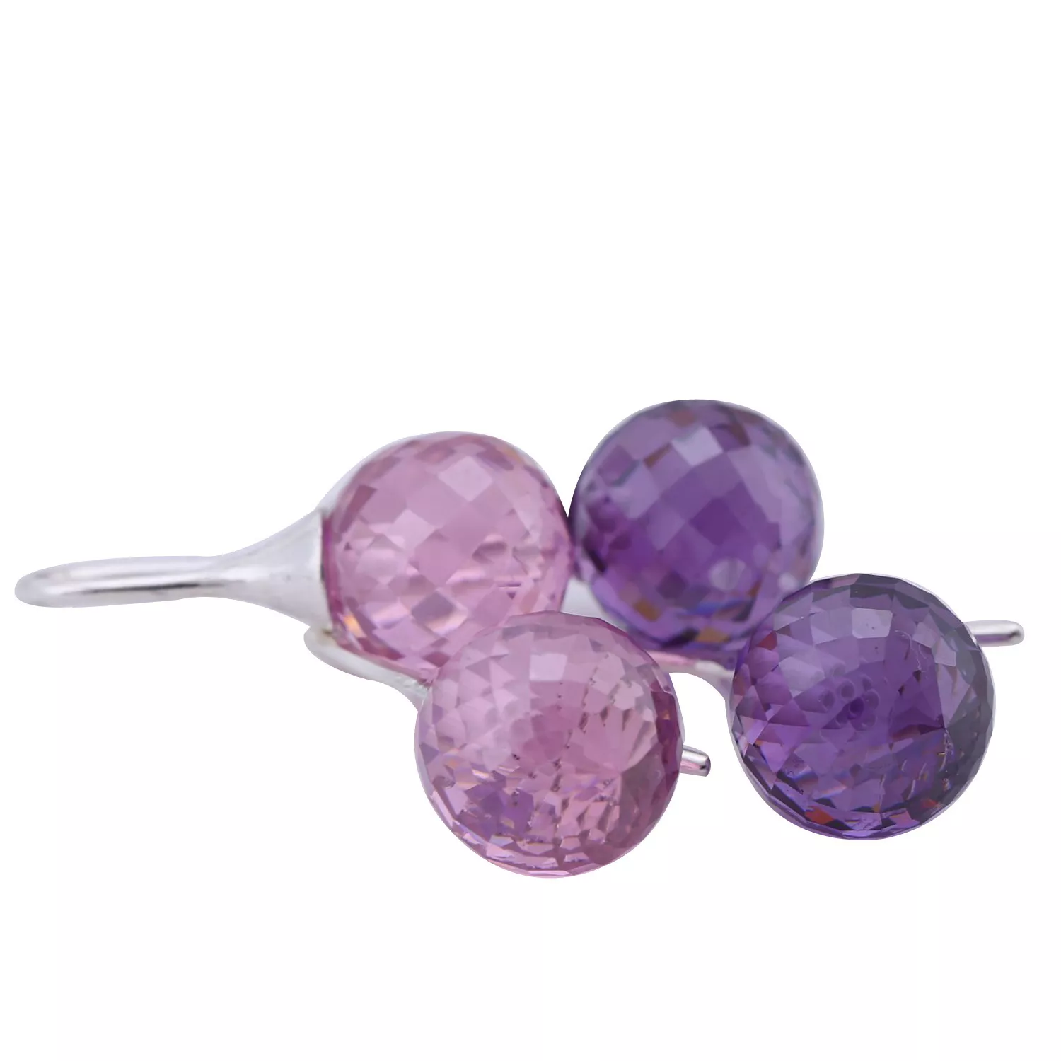 Brinco PANDORA de Prata Esfera Lavanda - 290552ACZ