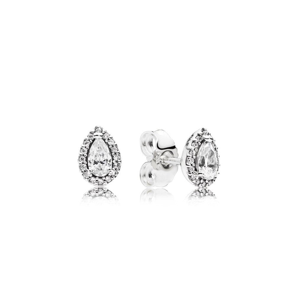 brinco pandora delicada gota de água brilhante 296252cz