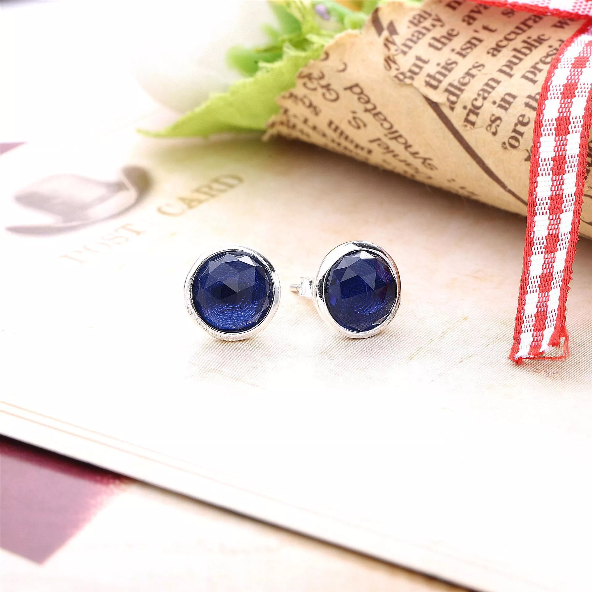 Brinco PANDORA Gota de Cristal Azul Topázio Dezembro - 290738NLB