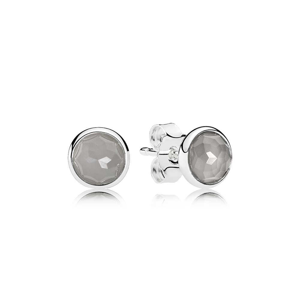 brinco pandora gota de pedra da lua cinza junho 290738msg