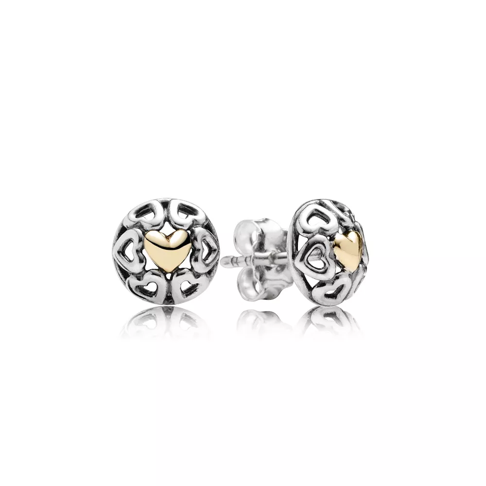 brinco pandora mini corações 290557