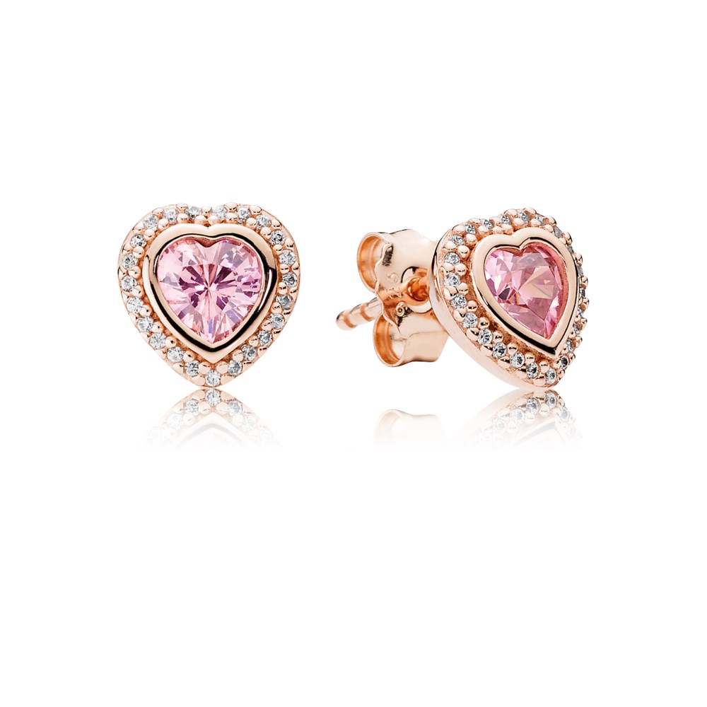 brinco pandora rose amor brilhante