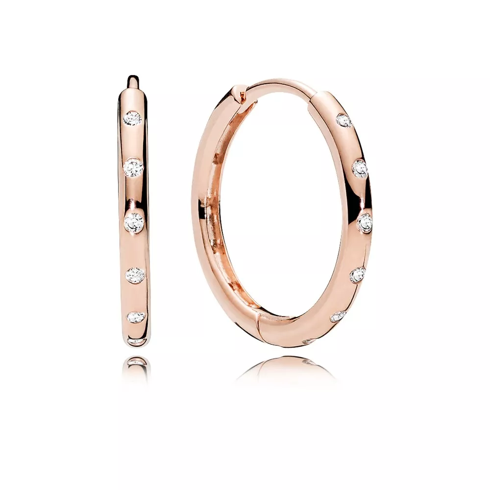 Brinco PANDORA ROSETM Argola Pontos de Luz - 286244CZ
