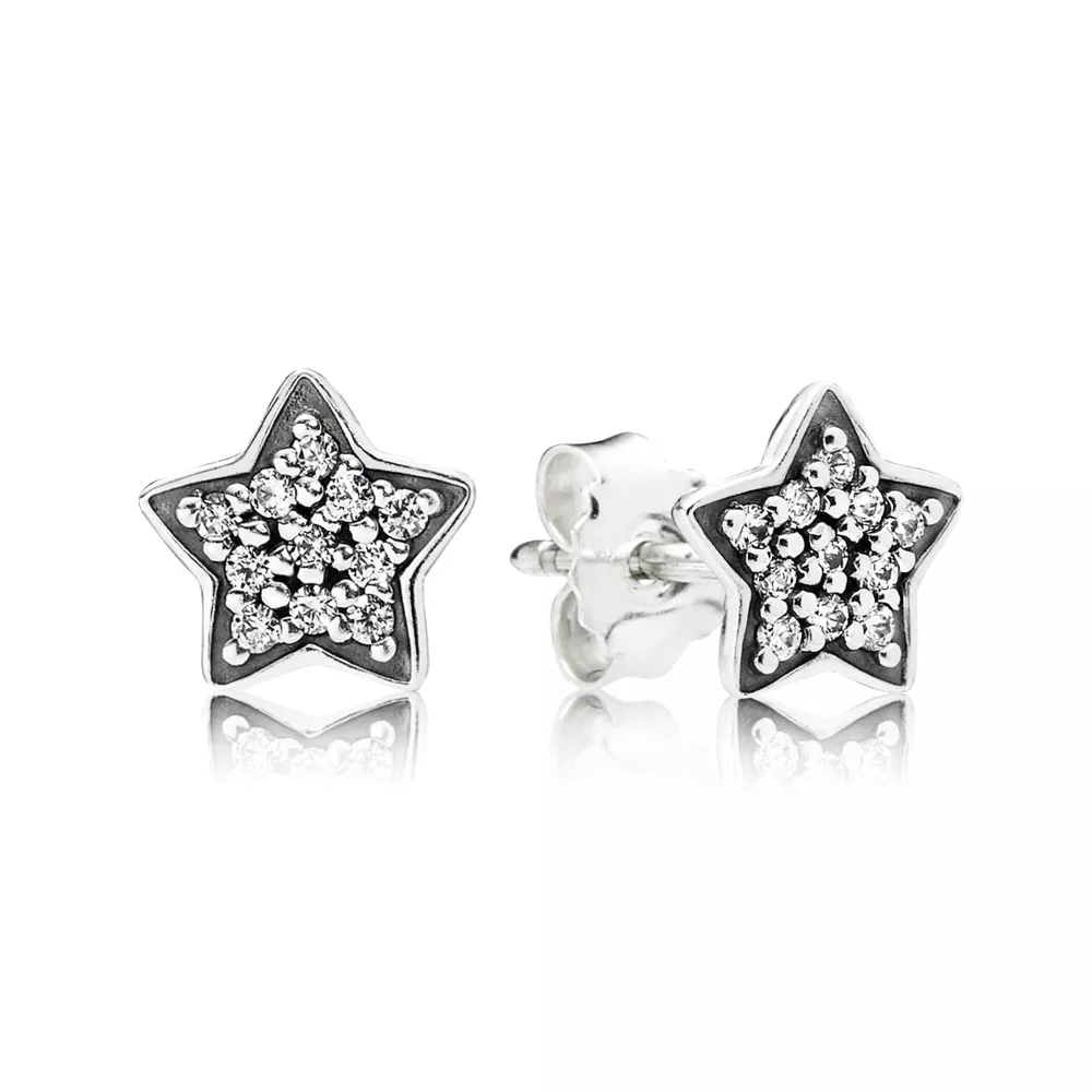 brinco pandora silver earring