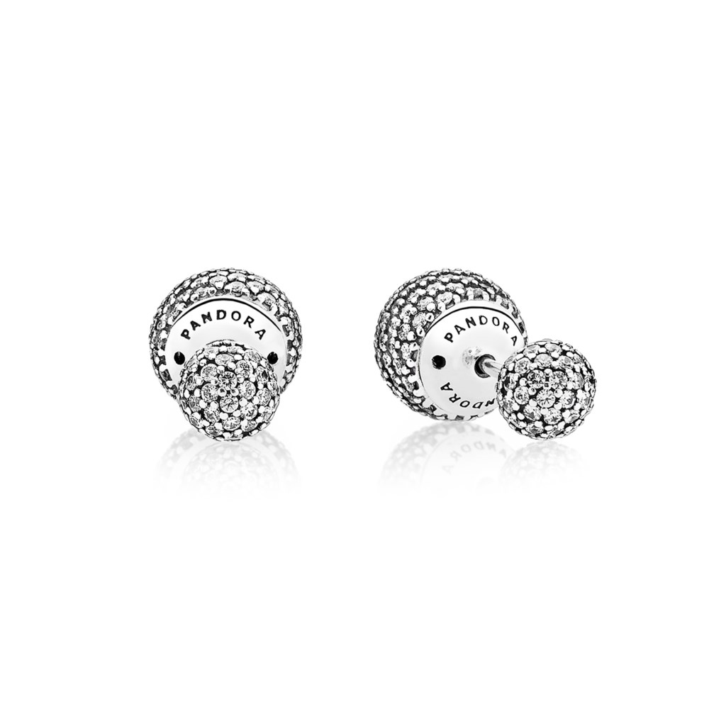 brinco pave glamour pandora