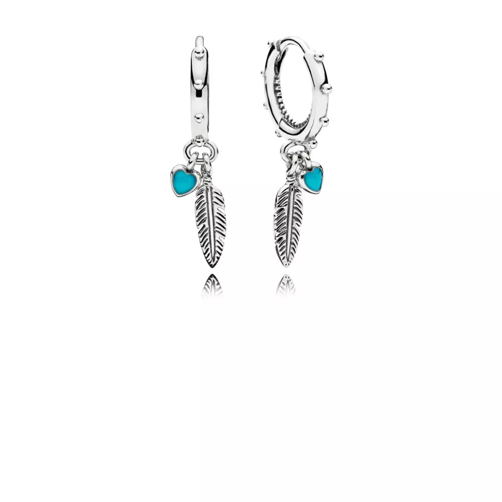 Brinco PANDORAs Pena - Símbolo da Liberdade - 297205EN168