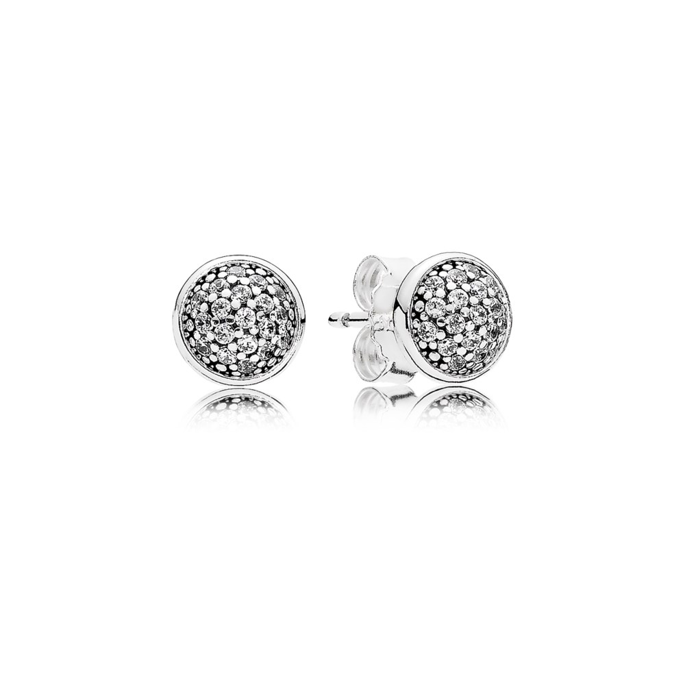 brinco petit gotas brilhantes pandora