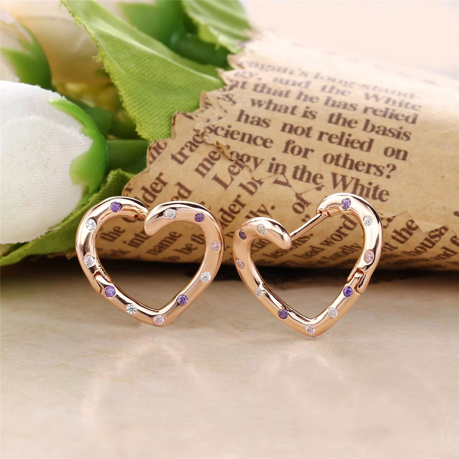 Brinco PANDORA Rose Corações Reluzentes - 287231NRPMX